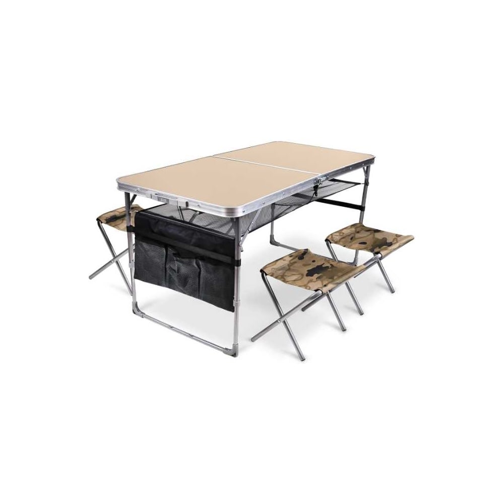 Изображение товара Набор стол и стулья Nika ССТ-К3/10 кофе с молоком/камуфляж коричневый