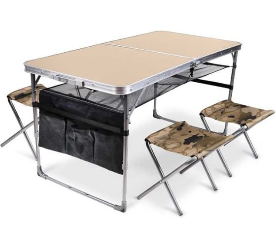 Изображение товара Набор стол+стулья Nika ССТ-К3/10 кофе с молоком/камуфляж коричневый