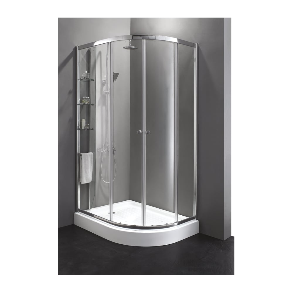 Изображение товара Душевой уголок Cezares ANIMA-W-RH-2 120/100 прозрачное стекло хром