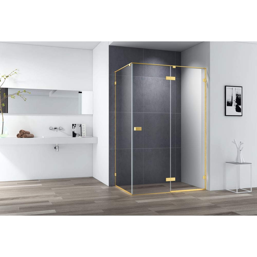 Изображение товара Душевой уголок Cezares BELLAGIO-AH-1-140/80-C-BORO с регулируемой шириной и прозрачным стеклом