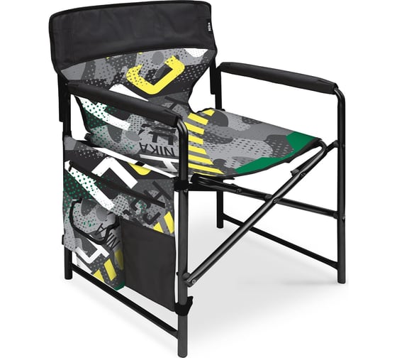 Изображение товара Кресло складное Nika 2 КС2/КЗ коллаж зеленый/черный