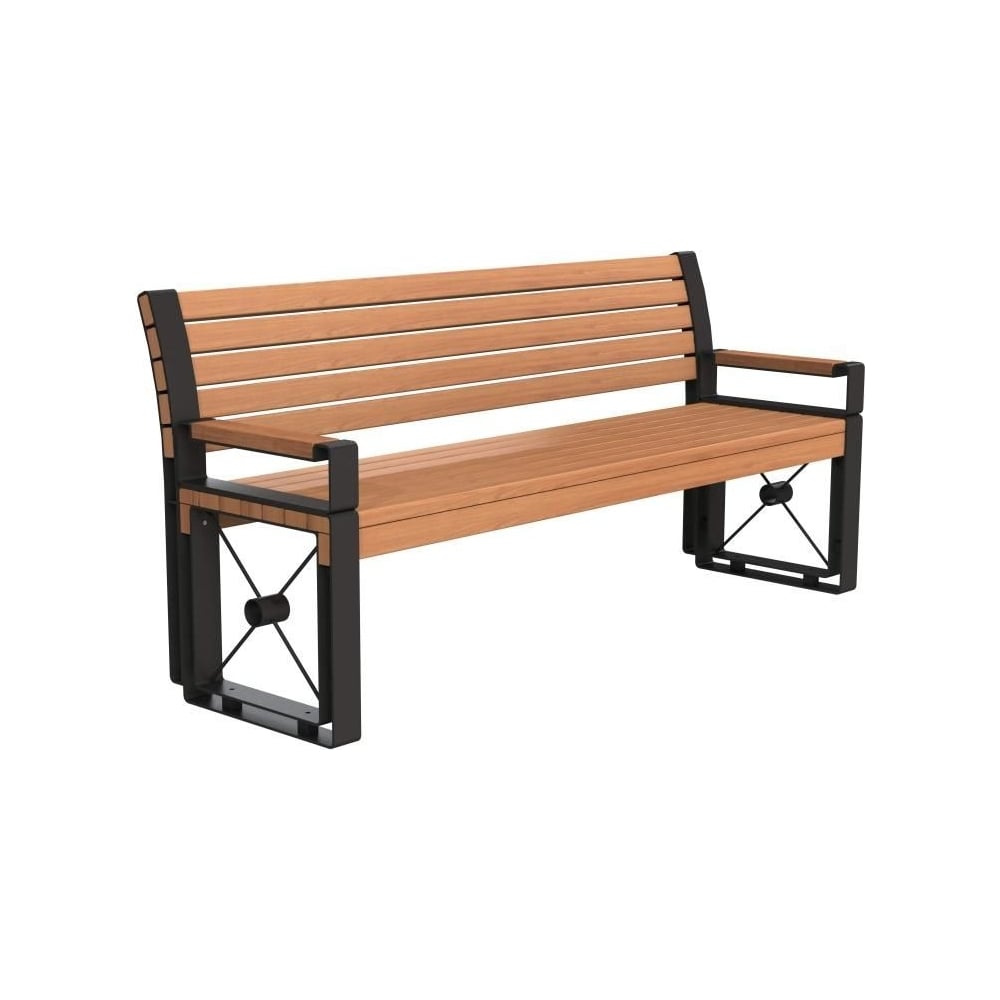 Изображение товара Скамейка стальная Хоббика София с подлокотниками 14110