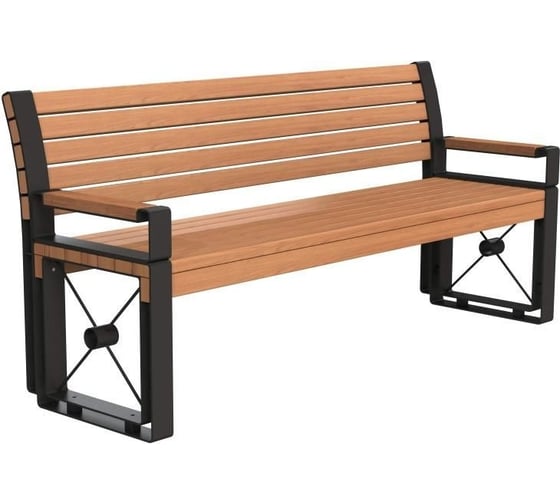 Изображение товара Скамейка стальная Хоббика София с подлокотниками 14110