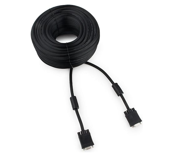 Изображение товара Кабель Cablexpert VGA Premium 15M/15M, 30 м, черный, CC-PPVGA-30M-B