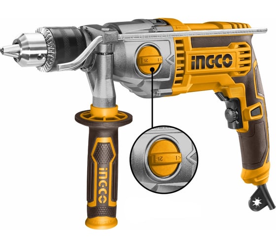 Изображение товара Электрическая дрель INGCO 1100 Вт, 16 мм INDUSTRIAL ID211008