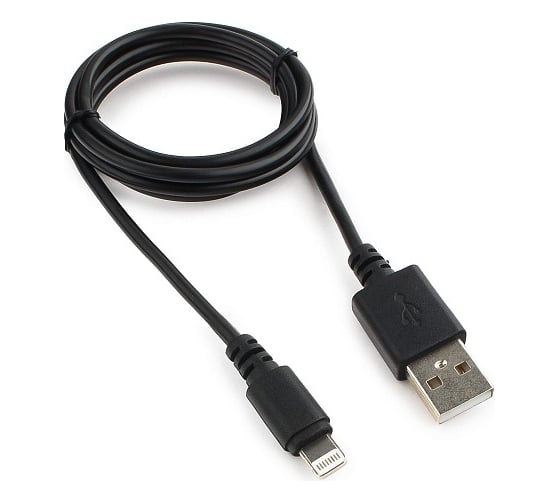 Изображение товара Кабель Cablexpert USB AM/Lightning, 1 м, черный, CC-USB-AP2MBP