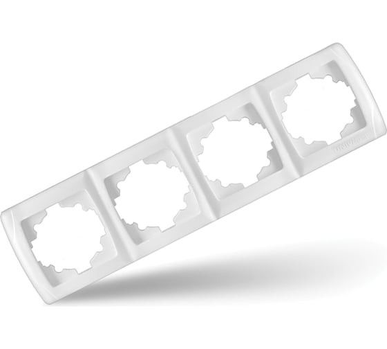 Изображение товара Рамка UNIVersal Маргарита 4-х местная, горизонтальная, белый МР004Г