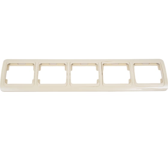 Изображение товара Рамка UNIVersal Валери 5-ти местная, горизонтальная, слоновая кость ivory 1040