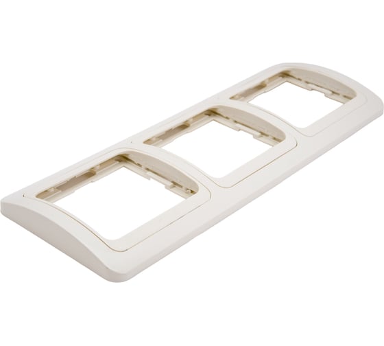 Изображение товара Рамка UNIVersal Валери 3-х местная, горизонтальная, слоновая кость, ivory Б-ВР003Г