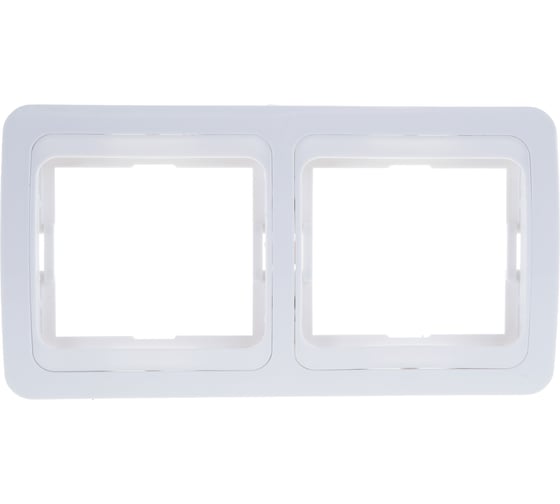Изображение товара Рамка UNIVersal Валери 2-х местная, горизонтальная, белый ВР002Г