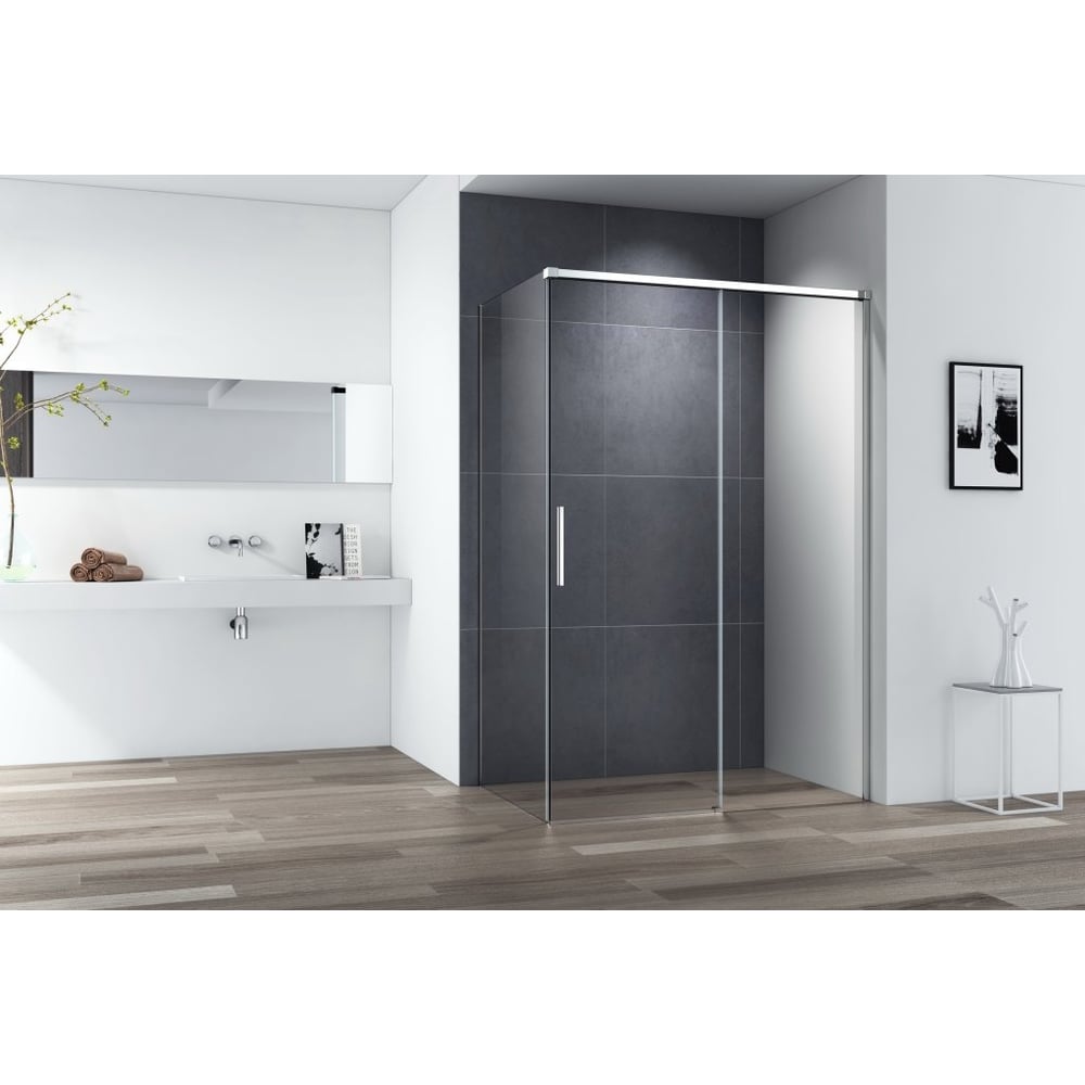 Изображение товара Душевой уголок Cezares DUET SOFT-AH-1 1200х1950 мм прозрачное стекло хром