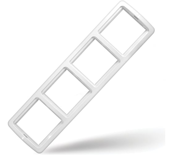 Изображение товара Рамка UNIVersal Валери 4-х местная, горизонтальная, белая ВР004Г