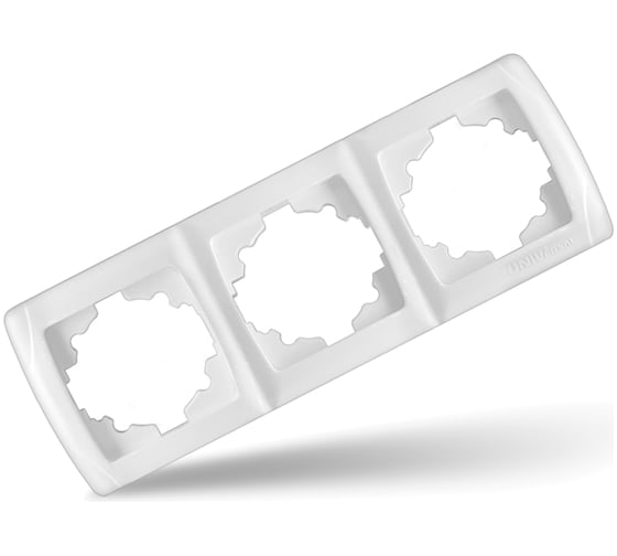 Изображение товара Рамка UNIVersal Маргарита 3-х местная, горизонтальная, белая МР003Г