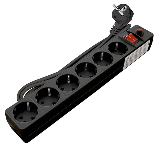 Изображение товара Сетевой фильтр UNIVersal ПВС 3*0,75 черный 1,8м 967U-4001