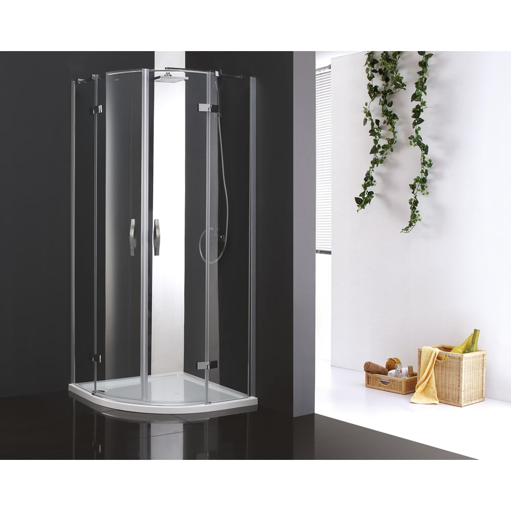 Изображение товара Душевой уголок Cezares BERGAMO-W-R-2-90-ARCO-C-Cr-IV с распашными шторками и регулировкой ширины