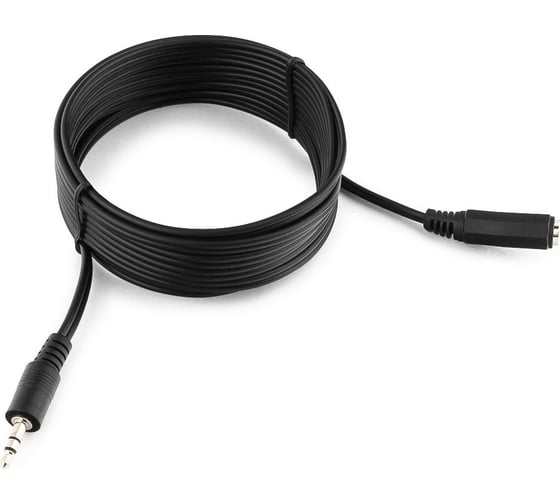 Изображение товара Аудио кабель-удлинитель Cablexpert Jack 3.5(M)/Jack 3.5(F), 3м, черный, пакет CCA-423-3M
