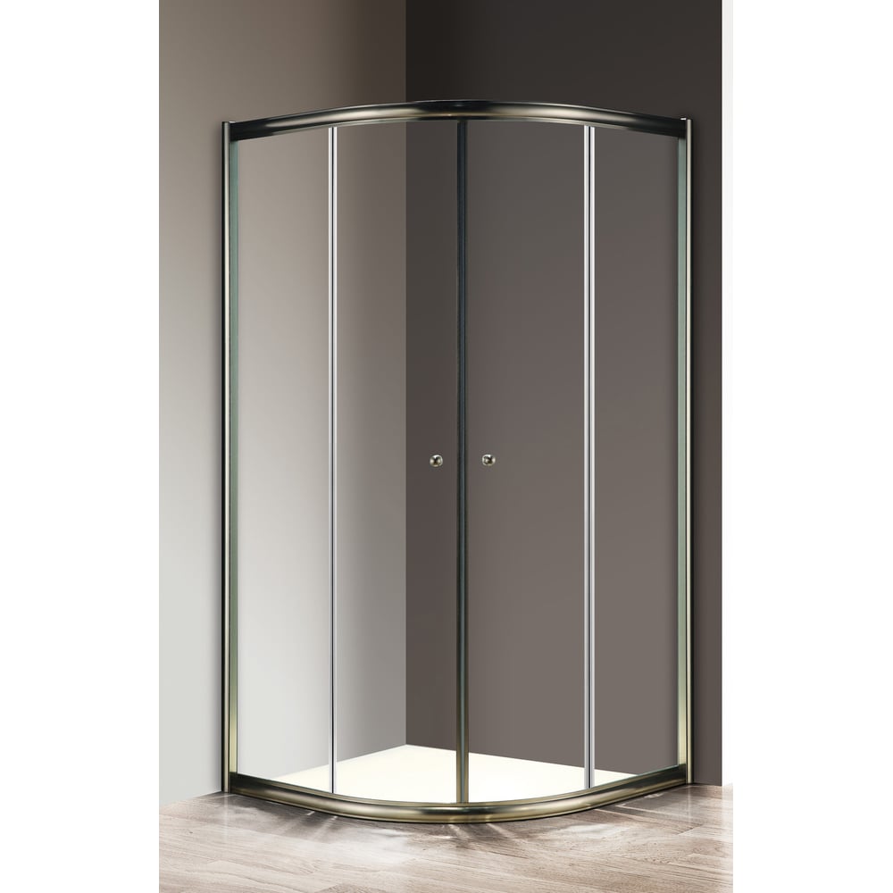 Изображение товара Душевой уголок Cezares GIUBILEO-R-2-80-SCORREVOLE-C-Br бронза раздвижной стекло 800 мм