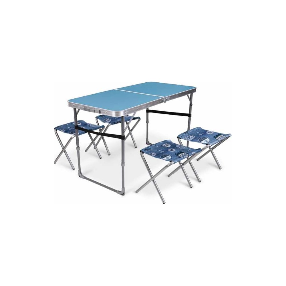 Изображение товара Набор стол+стулья Nika ССТ-К2/7 голубой темно-синий комплект для кафе и дома