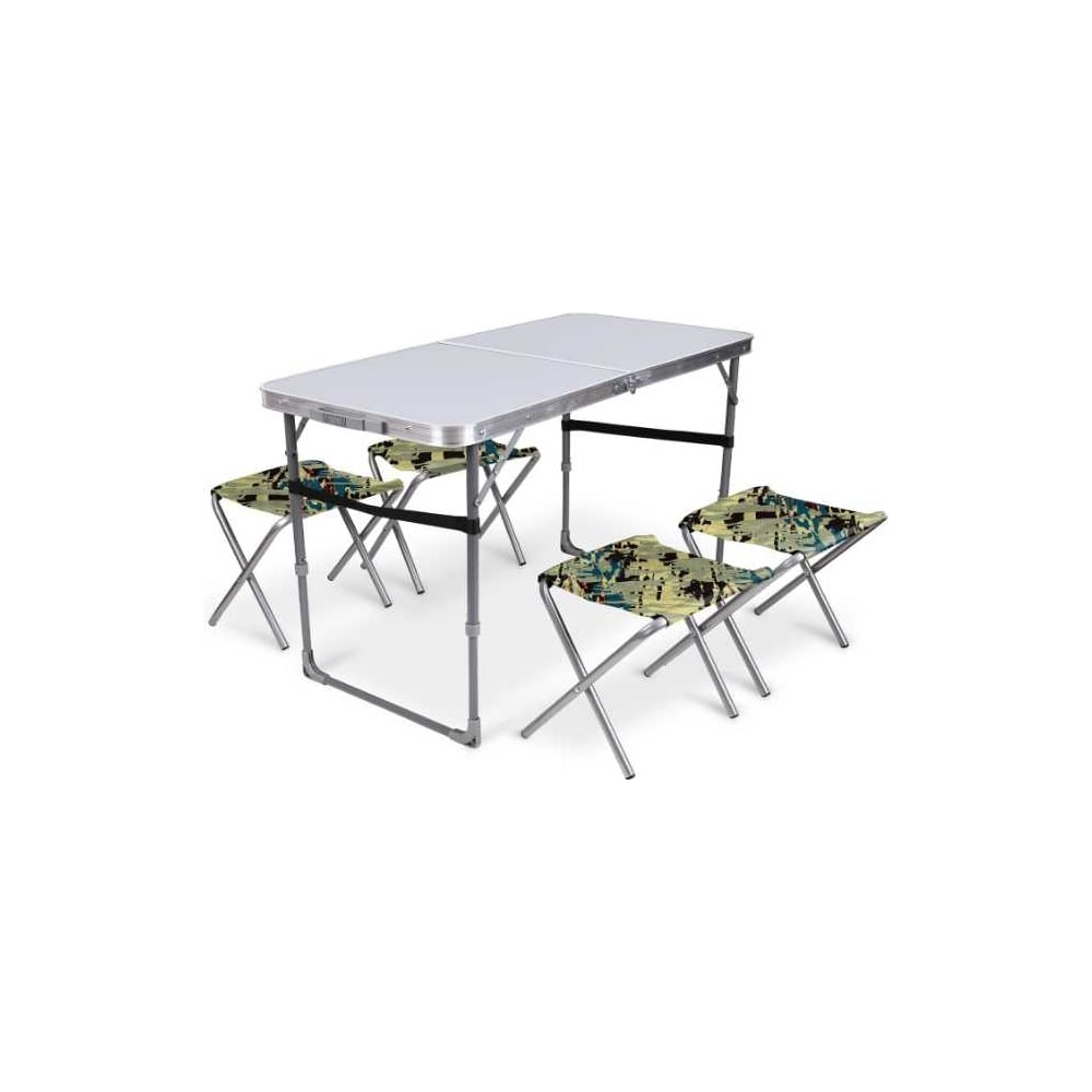 Изображение товара Набор стол+стулья Nika ССТ-К2 ССТ-К2/8 металлик/камуфляж саванна
