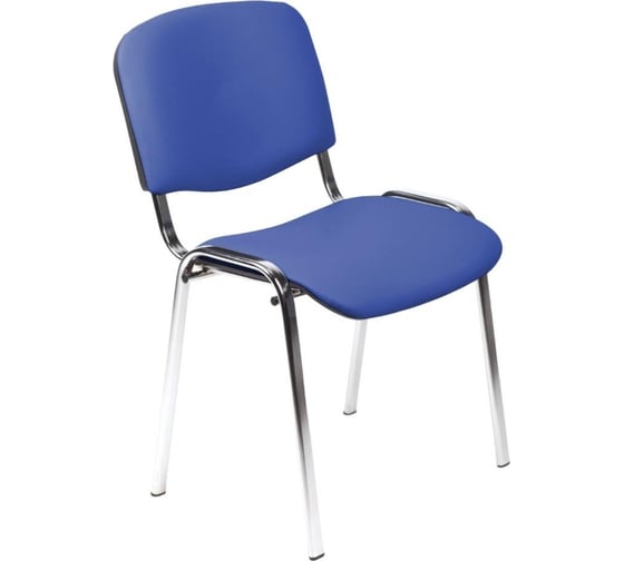 Изображение товара Стул ООО Комус UP ИЗО ЛАЙТ хром, искусственная кожа, синий Z06 1647592