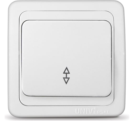 Изображение товара Выключатель UNIVersal Валери 1 клавиша, проходной, белый В0025