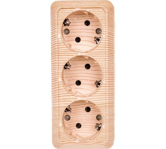 Изображение товара Розетка UNIVersal Олимп 3-ая с/з сосна 1173