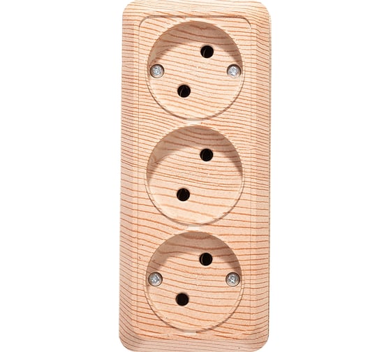 Изображение товара Розетка UNIVersal Олимп 3-ая б/з сосна 1172