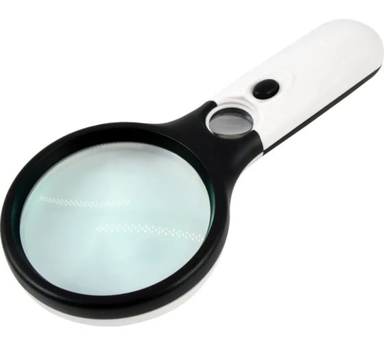 Изображение товара Лупа двойная с подсветкой Следопыт кратность 3х и 4,5х, вес 120 гр, d л 7 и 1,7 см, без бат./100/ PF-SM-04