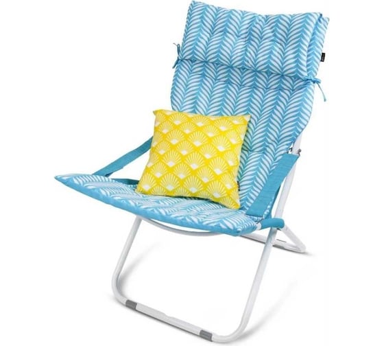 Изображение товара Кресло-шезлонг Nika Haushalt с матрасом и декоративной подушкой HHK6/T бирюзовый