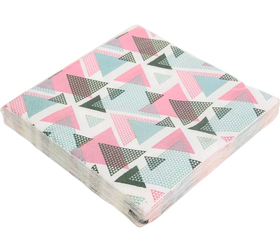 Изображение товара Салфетки бумажные трехслойные Геометрия 33x33см 20шт ND Play 297161