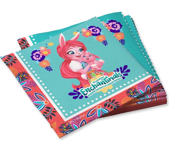 Изображение товара Enchantimals Салфетки бумажные трехслойные 33x33см 20шт ND Play 292855