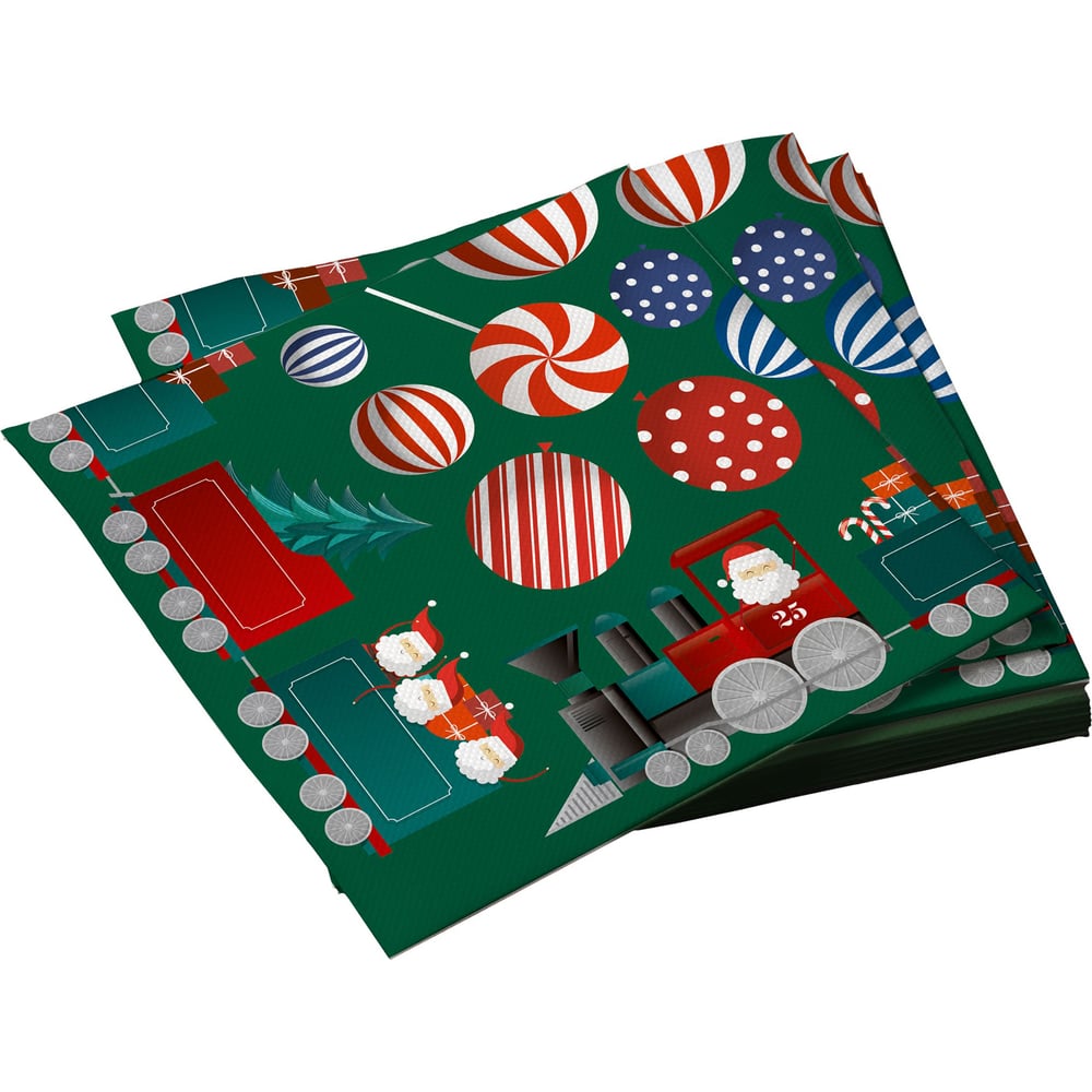 Изображение товара Салфетки бумажные трехслойные Рождественская сказка 33x33см 20шт ND Play 309406