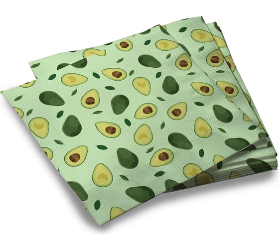 Изображение товара Салфетки бумажные трехслойные Авокадо 2 33x33см 20шт ND Play 297206