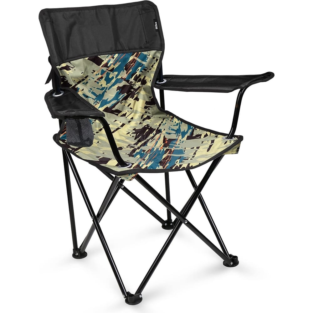 Изображение товара Стул складной Премиум 5 Nika ПСП5 камуфляж саванна/черный