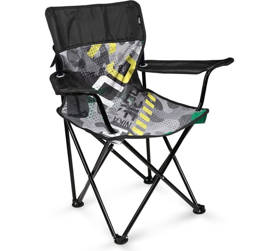 Изображение товара Стул складной Премиум 6 Nika ПСП6 ПСП6/КЗ коллаж зеленый/черный