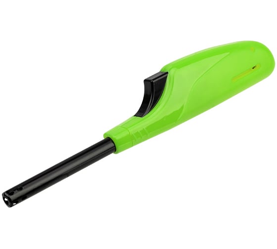 Изображение товара Бытовая газовая пьезозажигалка СОКОЛ СК-306 с классическим пламенем, многоразовая, зеленая 61-0969