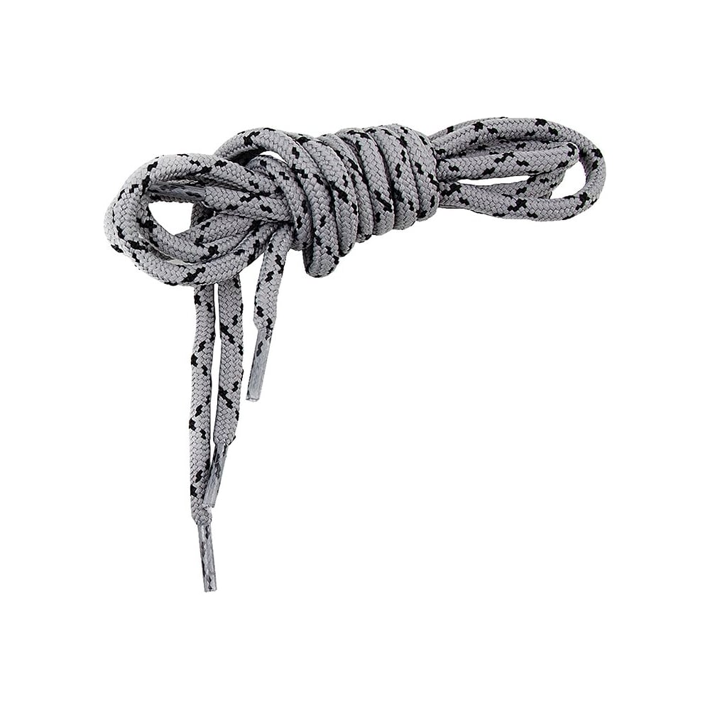 Изображение товара Шнурки для обуви Сибирский Следопыт круглые черно-серого цвета 130 см 4 мм