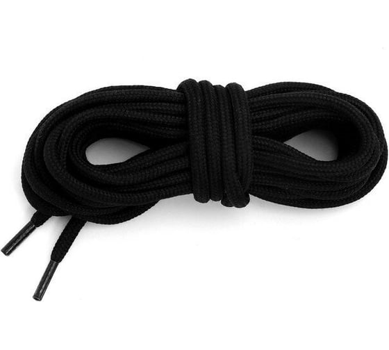Изображение товара Шнурки для обуви (берцев) Следопыт СИБИРСКИЙ круглые, цв. черный, диам. 4 мм., дл. 220 см/100/200/ PF-SL-18