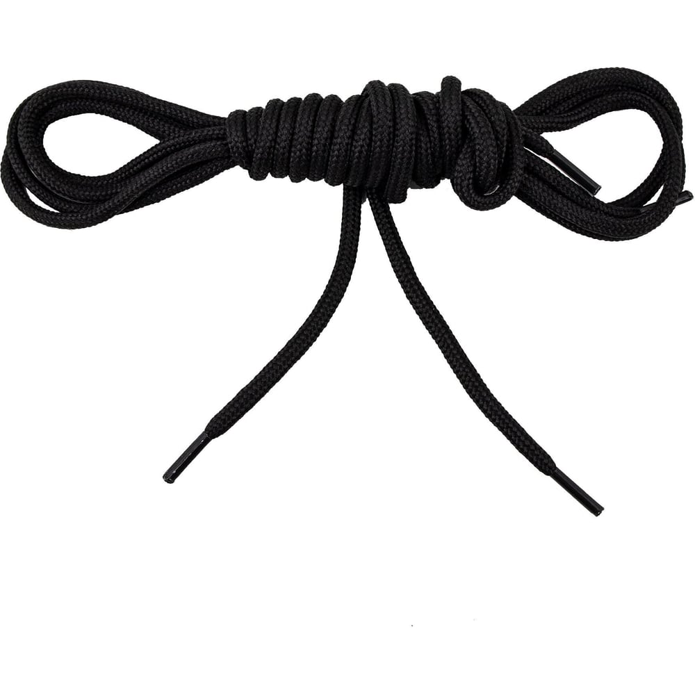 Изображение товара Шнурки для обуви Сибирский Следопыт круглые черные 100 см диаметр 4 мм