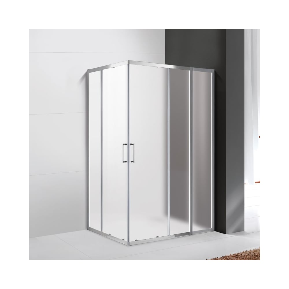 Изображение товара Душевой уголок Cezares MOLVENO-AH-21-100+30-P-Cr прямоугольный раздвижной хром