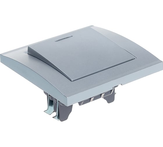 Изображение товара Выключатель UNIVersal Бриллиант 1 клавиша, с подсветкой, серебро 7949643