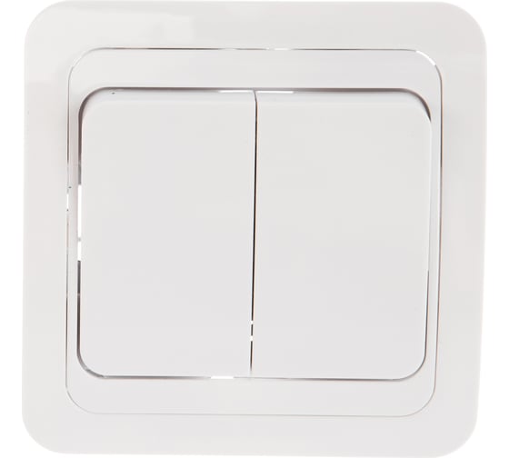 Изображение товара Выключатель UNIVersal Валери 2 клавиши, белый В0023