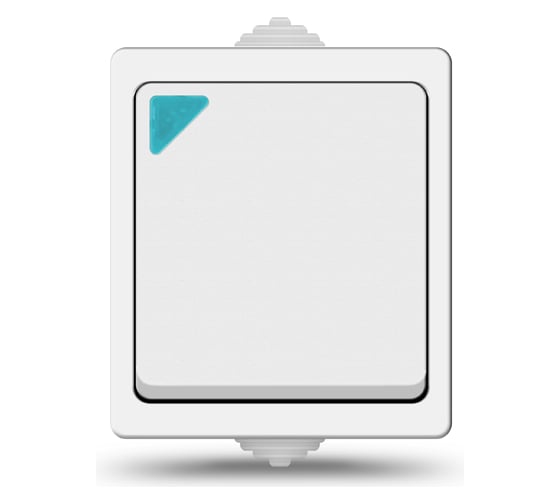 Изображение товара Выключатель UNIVersal Аллегро 1 клавиша, с подсветкой, IP54, белый 5563477