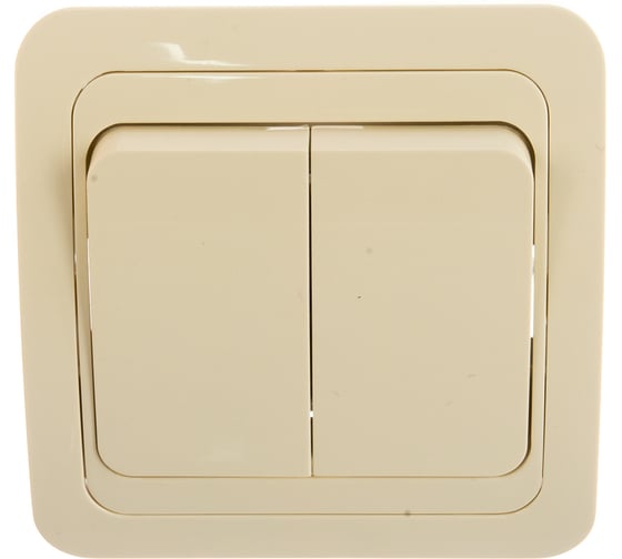 Изображение товара Выключатель UNIVersal Валери 2 клавиши, слоновая кость ivory Б-В0023