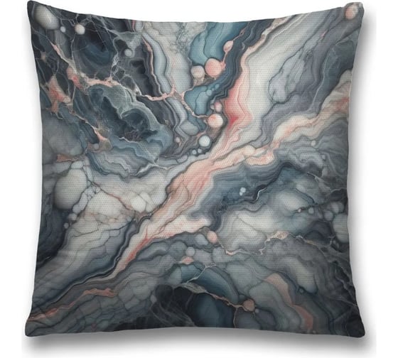 Изображение товара Наволочка декоративная на молнии, чехол на подушку JoyArty "Мраморное панно" 45x45 см sl_sd1112