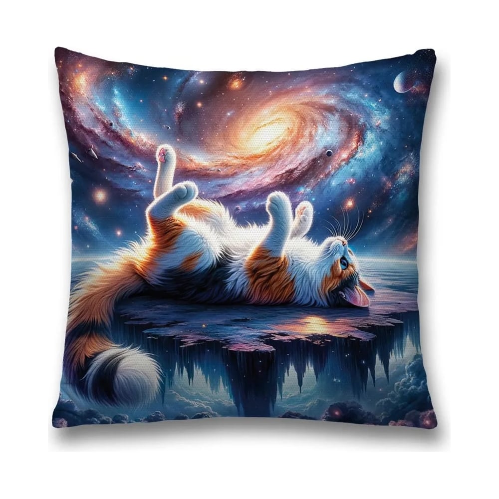 Изображение товара Наволочка декоративная JoyArty Космос котик 45x45 см