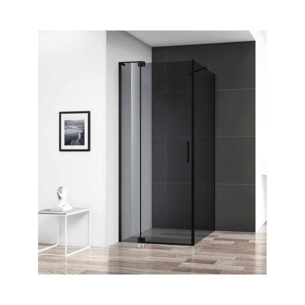 Изображение товара Душевой уголок Cezares SLIDER-AH-1-90-100/110-GRIGIO-NERO с регулировкой ширины