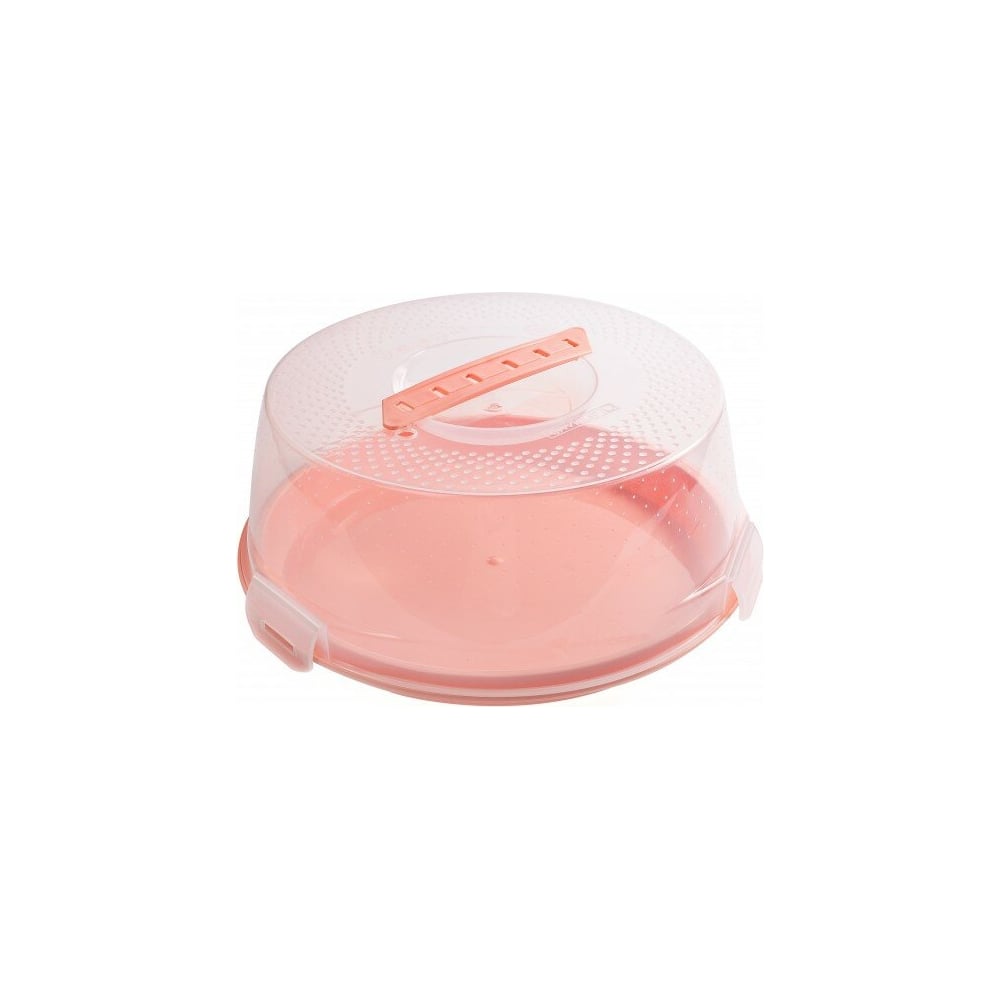 Изображение товара Блинница-тортовница Архимед 28,5 см Р2180 пластиковая розовая легкая