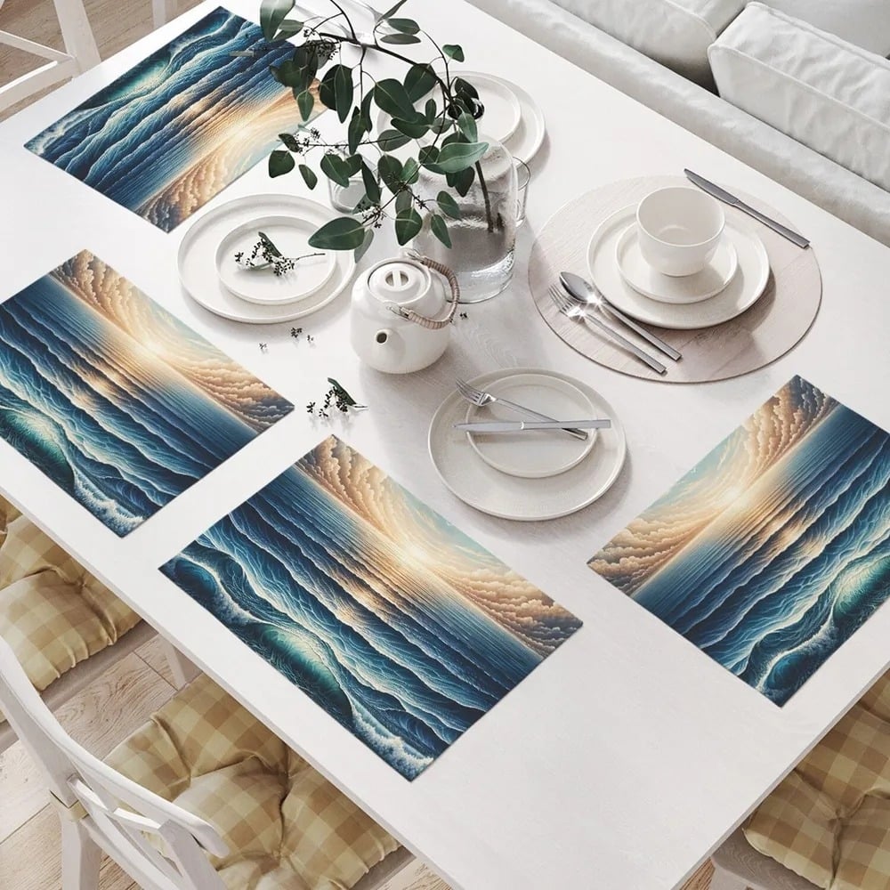 Изображение товара Салфетки на стол JoyArty "Рассвет на море" 32x46 см комплект 4 шт