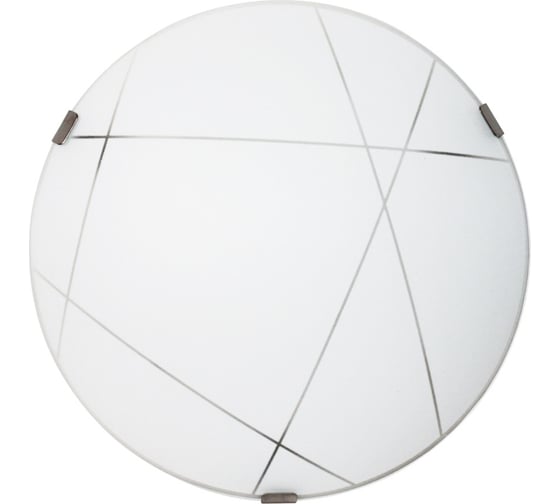 Изображение товара Светильник настенно-потолочный ЭЛЕТЕХ Контур 250 НПБ 01-60-130 М15 матовый белый/кл.штамп металлик [ИМ] 1005206055